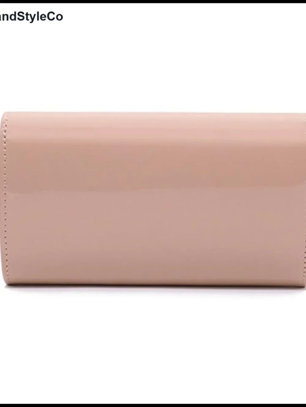 Patent Vegan Leather Envelope Clutch Bag with Chain Strap, Evening Purse